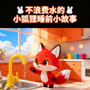 不浪费水的小狐狸|儿童好习惯睡前小故事-佚名-书舒有声