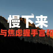 慢下来，与焦虑握手言和-朝歌-竹苑有声