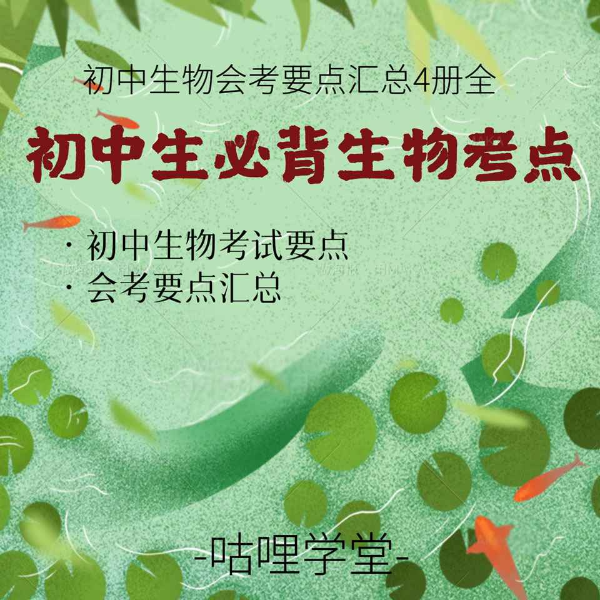 初中生物【初中生物必背考点】中考生物学