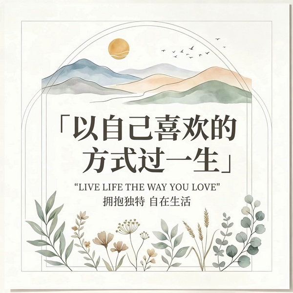 以自己喜欢的方式过一生|拥抱独特，自在生活