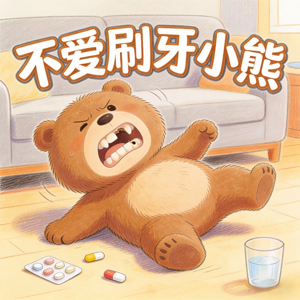 不爱刷牙小熊，宝宝好习惯养成