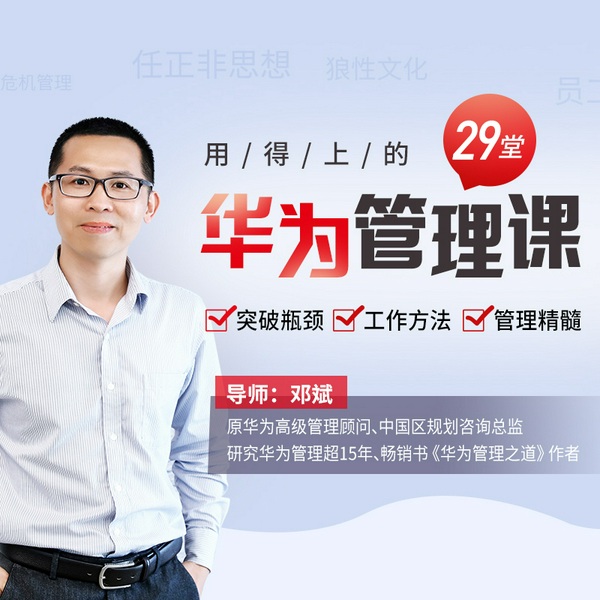 用得上的29堂华为管理课：每个有上进心的职场人，都应该学学华为管理
