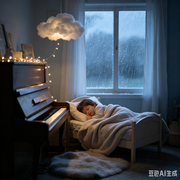 空山微雨|粉噪音|温柔哄睡|静谧钢琴旋律|舒缓心绪|夜间静养--秋舒有声