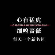 每天一個|新”名詞-佚名-猛虎在心