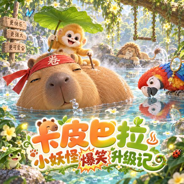 卡皮巴拉：小妖怪爆笑升级记|7-15岁|爆笑仙侠|穿越求生|脑洞