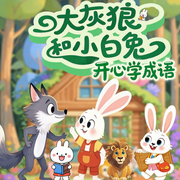 大灰狼和小白兔之开心学成语|儿童故事|成语故事-佚名-雪兔姐姐