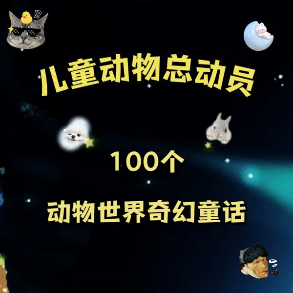 儿童动物总动员：100个动物世界奇幻童话