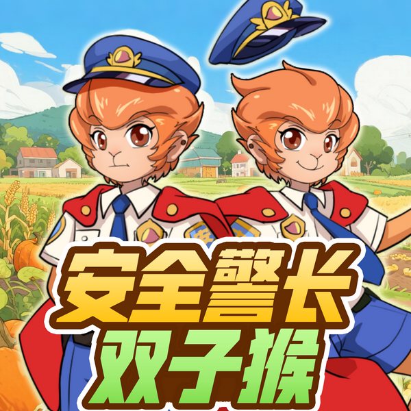 安全警长双子猴|生活安全百科蔬菜警长幼儿安全