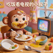 宝宝睡前故事认真吃饭的小猴子--诺昕文化