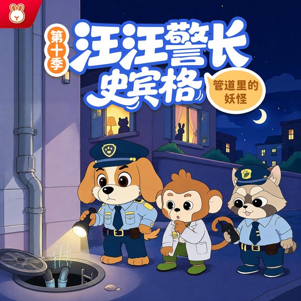 管道里的妖怪|汪汪警长史宾格第10季|动物科普百科|晚安爸爸