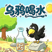 乌鸦喝水|儿童故事|伊索寓言--雪兔姐姐，熊嘟嘟童话大王