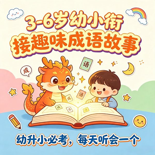 6岁幼小衔接趣味成语故事|幼升小必考,每天听会一个