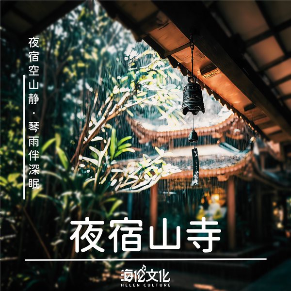 夜宿山寺:古意雨声深眠集