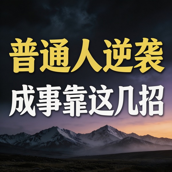 普通人逆袭，成事靠这几招