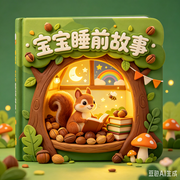 幼儿启蒙睡前故事|宝宝的童话故事汇|爱看书的小松鼠--诺昕文化