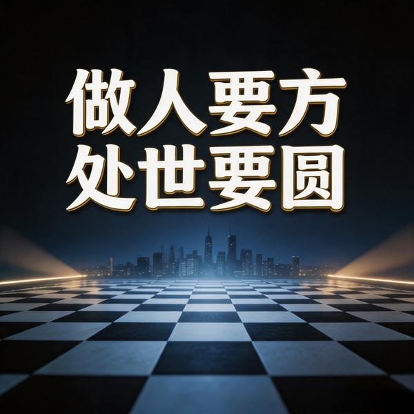 做人要方，处世要圆