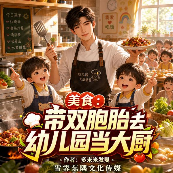 美食：带双胞胎去幼儿园当大厨|校园厨神|萌娃|无虐心|治愈
