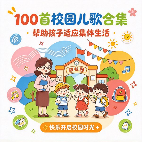 100首校园儿歌合集|帮助孩子适应集体生活|快乐开启校园时光